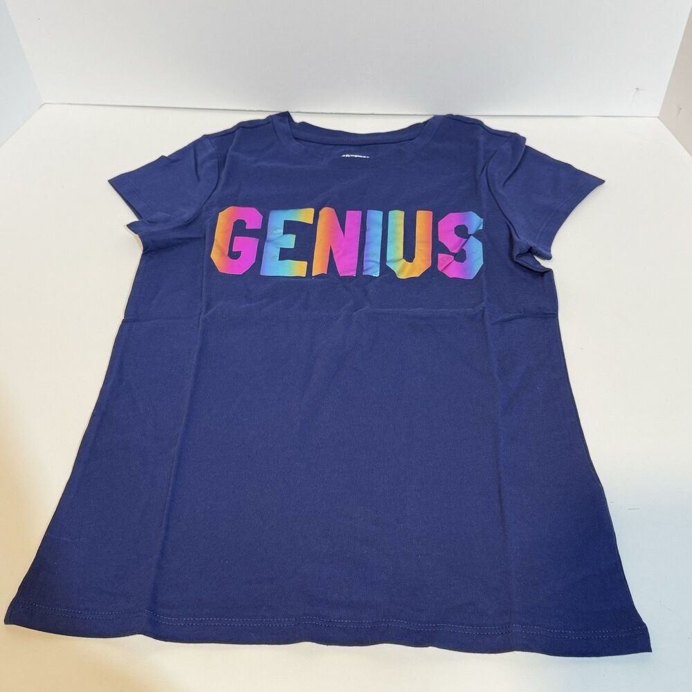 Spotted Zebra Girls Genius Short-Sleeve T-Shirts Crew Neck Top Blue Size M -8 - Picture 8 of 9